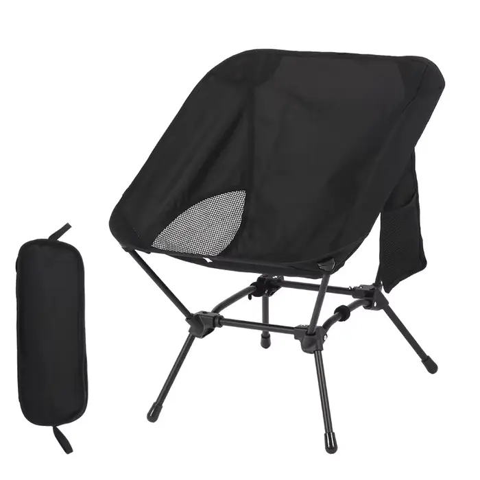Chaise pliante carrée Stable à quatre coins: forme de croissant en tube de fer léger