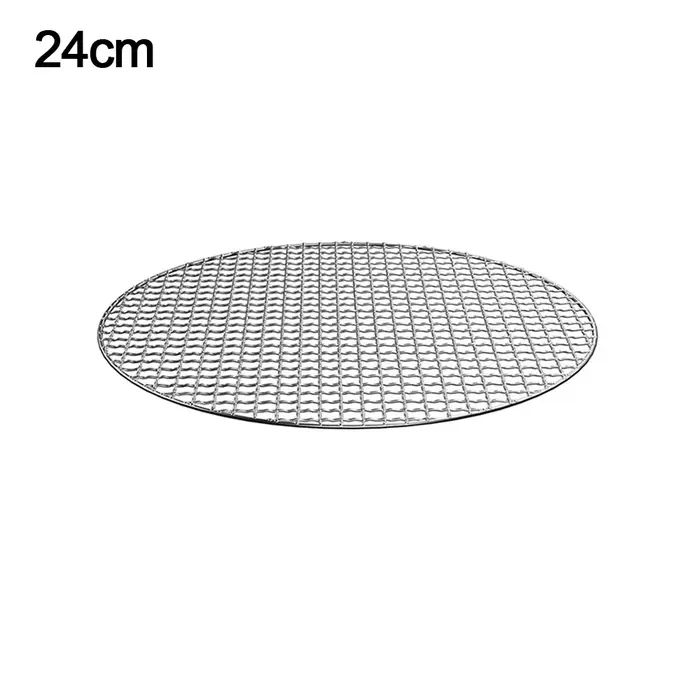 Supports de gril ronds réutilisables en acier inoxydable, grille rôtie, filet de cuisson pour Barbec