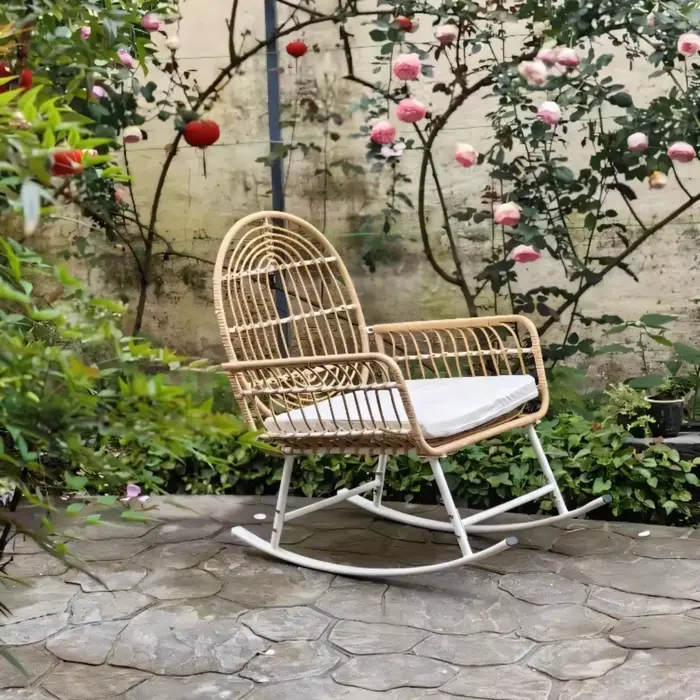 Chaise de salon d'extérieur avec accoudoirs pour balcon