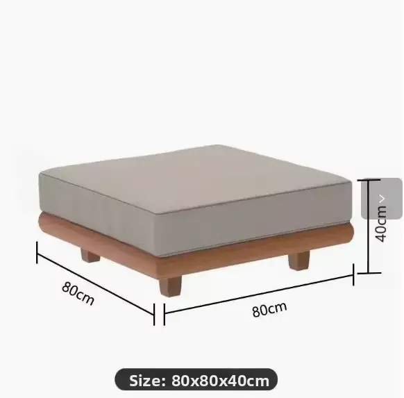 Ensemble de canapés de patio, fabriqué en teck importé, tissu imperméable de qualité extérieure, rés