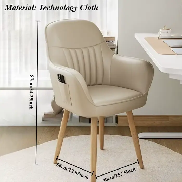 Chaises de salon simples, fauteuil de détente nordique moderne, dossier confortable, chaises pivotan