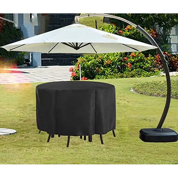 Housses rondes pour meubles de Patio, housses de meubles d'extérieur robustes 210D, couverture de Ta