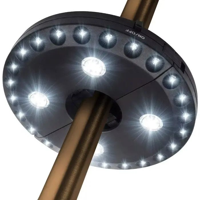 28 Led Patio parapluie lumière pour Parasol plage parapluie 3 Modes de luminosité pour jardin Campin