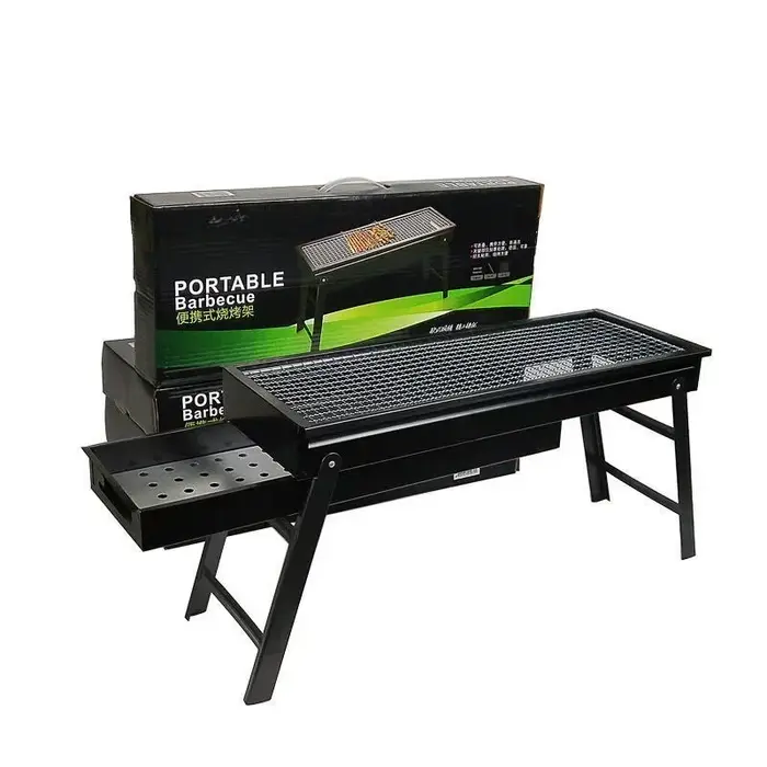 Nouveau grand Barbecue Barbecue gril pliant Portable charbon de bois Camping en plein air pique-niqu