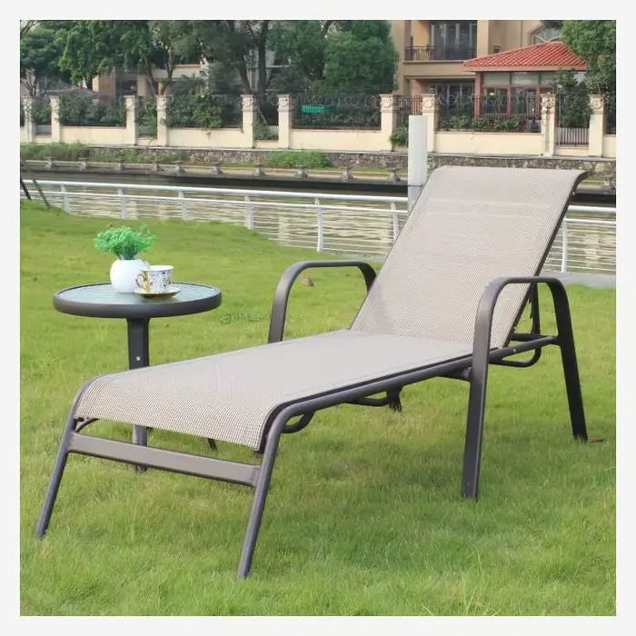 Chaise longue imperméable extérieure hôtel piscine lit de loisirs bord de mer chaise de plage Teslin