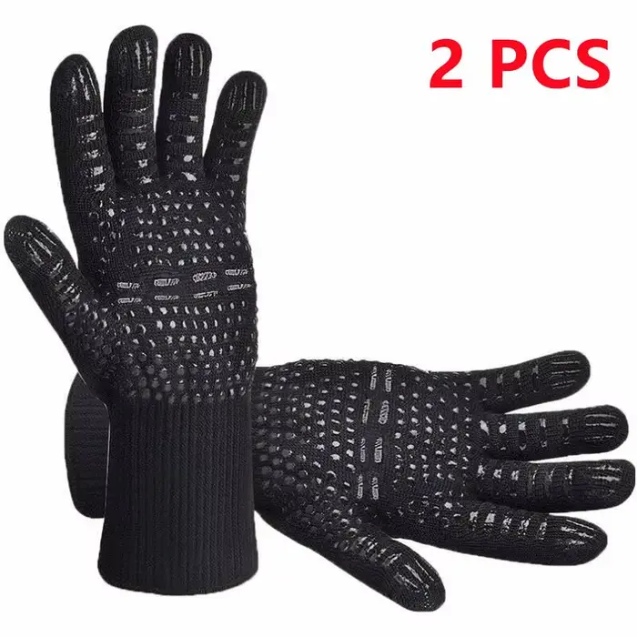 Gants de barbecue 1472 ℉ Gants de barbecue résistants à la chaleur, en silicone antidérapant, pour