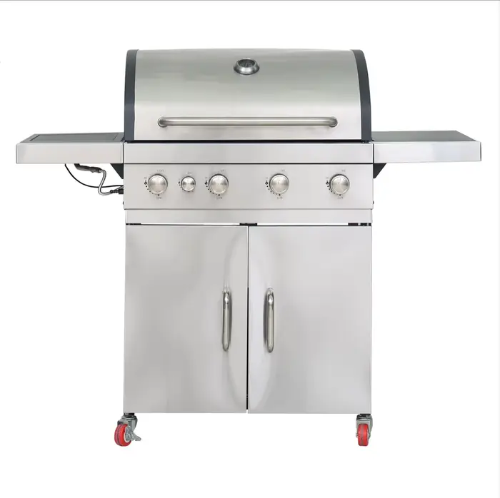 Barbecue au gaz Airo Modern Premium 4 brûleurs, fabrication directe d'usine, acier inoxydable, barbe