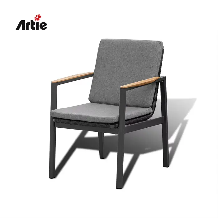 Meubles de restaurant UV en rotin, chaises de jardin, meubles de salle à manger d'extérieur, chaises