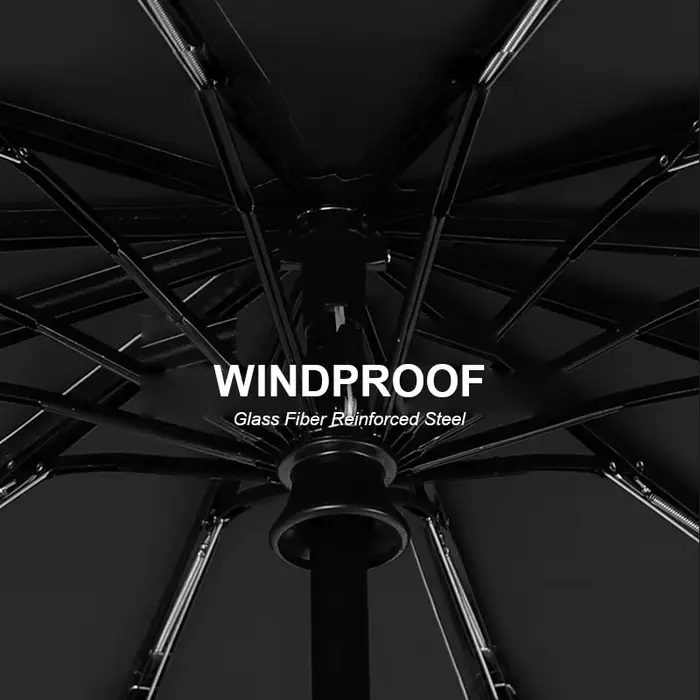 Grand parapluie automatique de couleur unie, 24 os, pliable, grand Format, Protection UV, pour l'ext