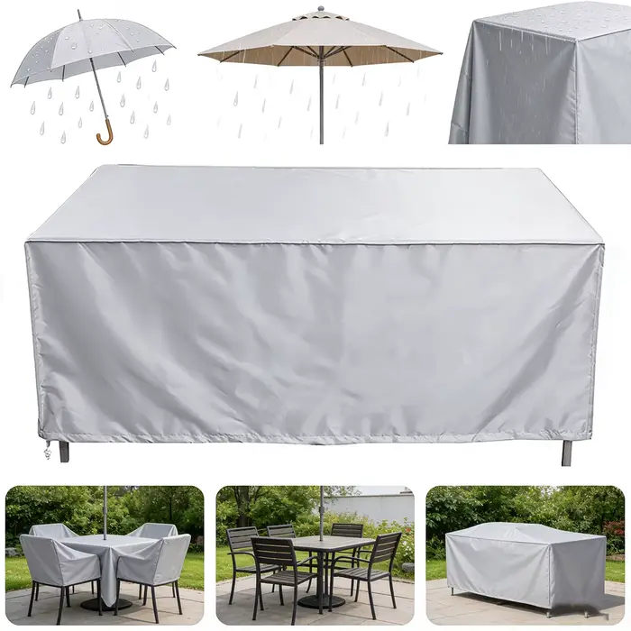 Housse de protection pour mobilier de jardin, housse de table d'extérieur, housse de table de jardin