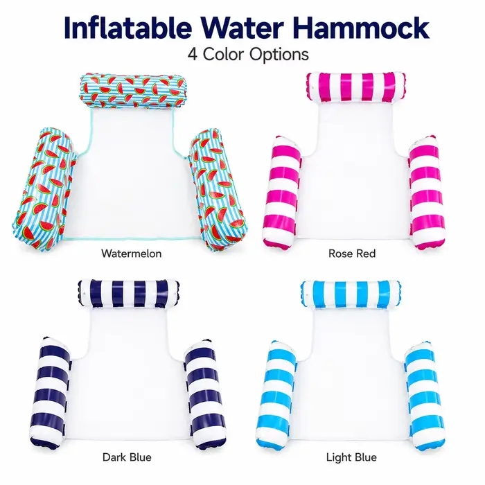 Hamac gonflable pour piscine avec centre en maille