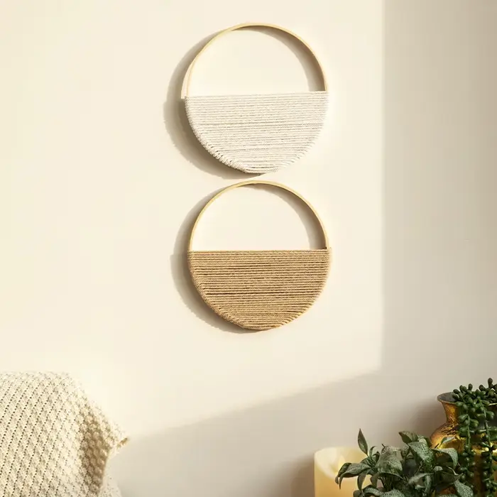 2 pièces macramé tenture murale tissé Boho décoration murale Art Chic bohème décorations pour la mai