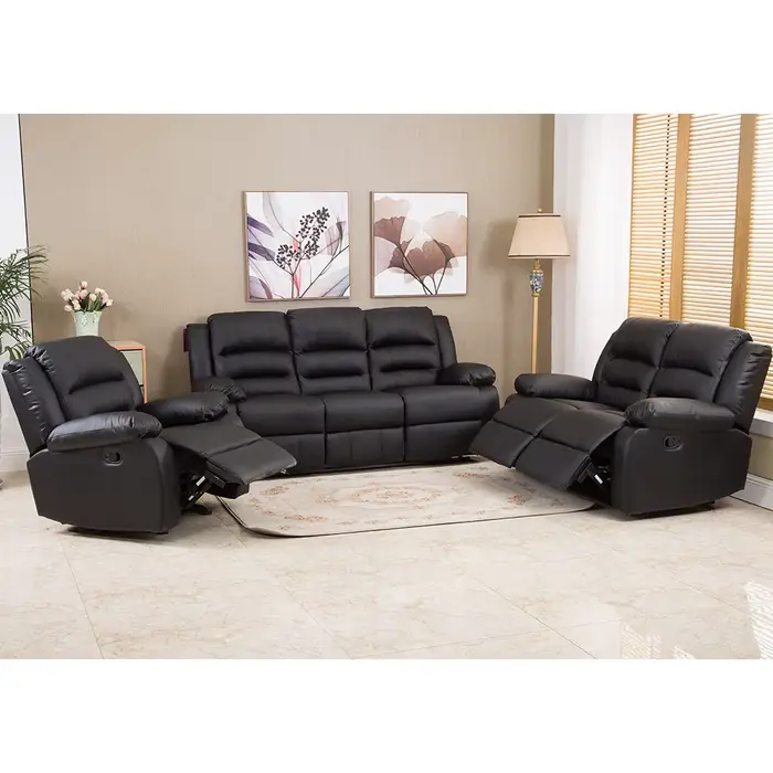 Canapé sectionnel bon marché, fauteuil inclinable manuel, ensemble de canapé de salon, meubles 3 + 2