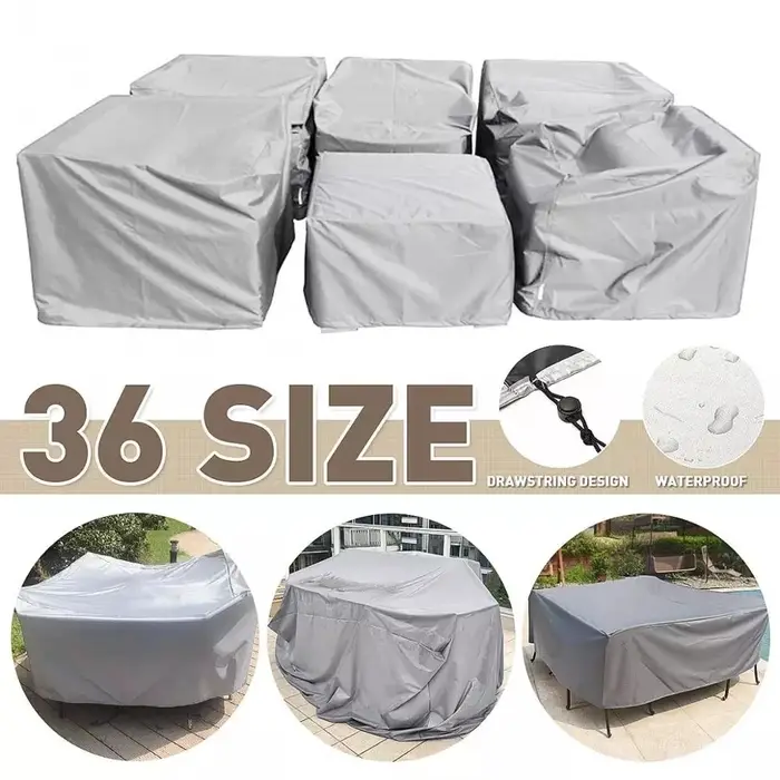 Housse de meubles imperméable, 36 tailles, pour jardin extérieur, Patio, plage, canapé, chaise, Tabl