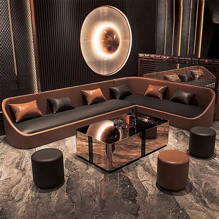 Canapé d'angle commercial au design irrégulier