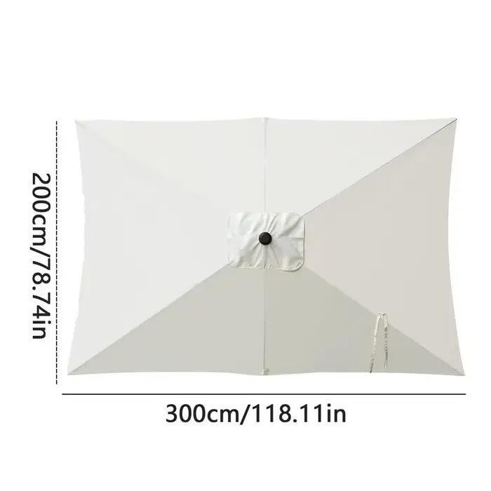 Auvent de remplacement de parapluie rectangulaire, Protection UV, accessoires de jardin robustes