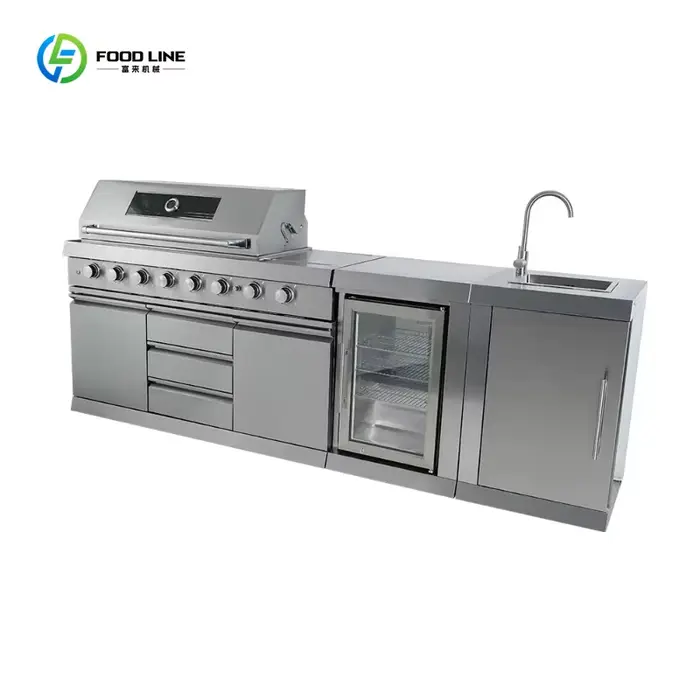 Ensemble de barbecue de jardin extérieur 6 pièces