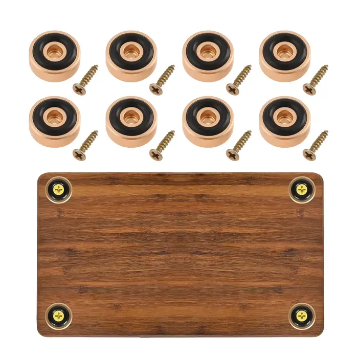 Kit de 8 pieds de table en alliage d'aluminium avec patins antidérapants et pieds en caoutchouc, et 