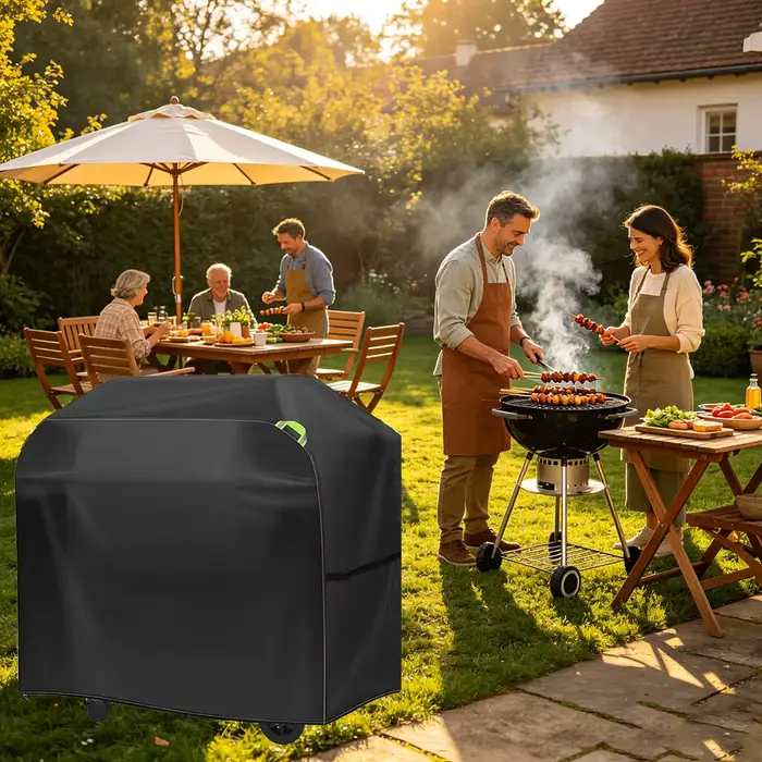 Housse de protection pour barbecue d'extérieur 210D