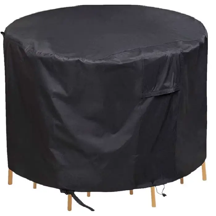 Housse de protection pour meubles ronds, anti-poussière et imperméable, pour Table ronde de jardin e