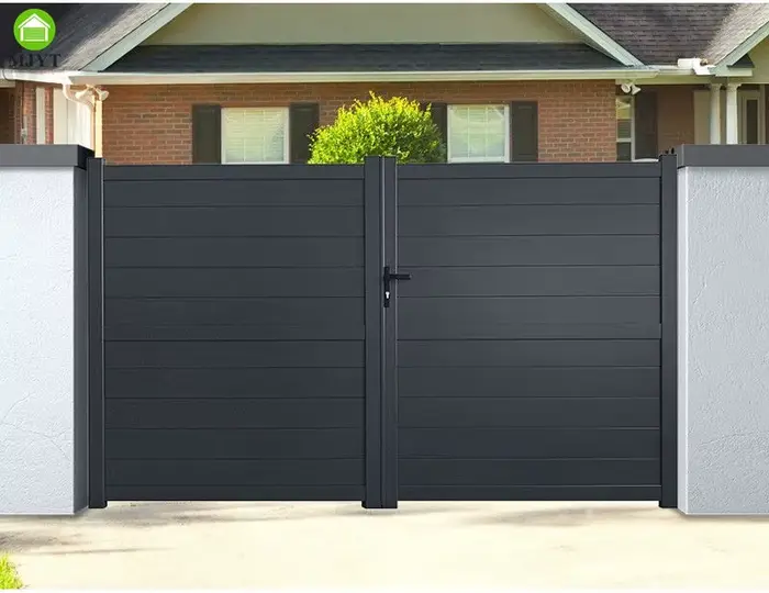 Porte de jardin en aluminium, porte automatique, résidence de villa, nouveau design, porte tournante