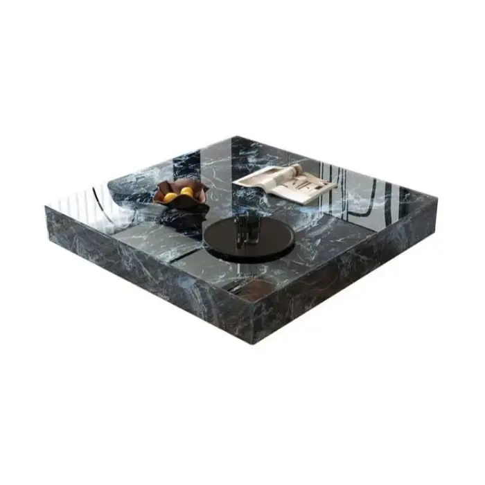 Table basse de luxe française 31 x 47 pouces, moderne, pour salon, idéale pour le gaming et l'hôtell