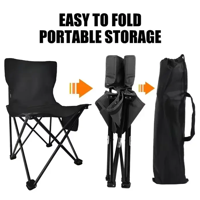 Chaise Pliante Portable d'Extérieur avec Sac de Rangement, Légère, Confortable, Équipement de Campin