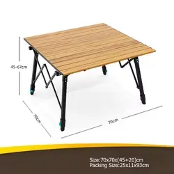 Tables et chaises pliantes en bois, pour Camping en plein air, rouleau d'œufs, pour jardin, voyage, 