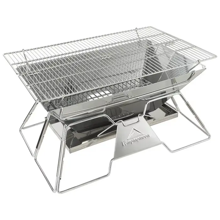 CAMPINGMOON MT-3 Grand Barbecue Pliant Grill En Acier Inoxydable
