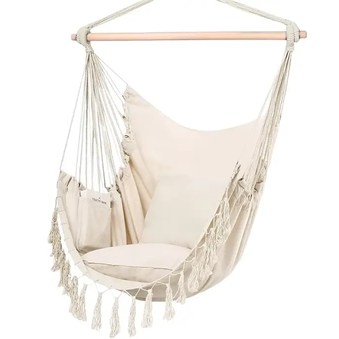 Hamac d'extérieur Portable en toile semi-enveloppée, corde suspendue à haute charge, hamac d'intérie