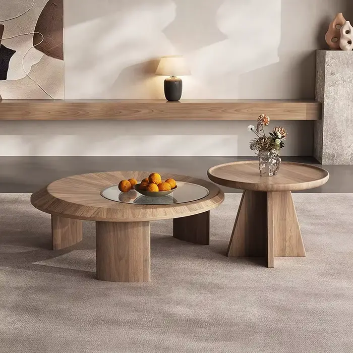 Table Basse Vintage française, Design rond, ensembles minimalistes, Table Basse tendance Pour Salon,