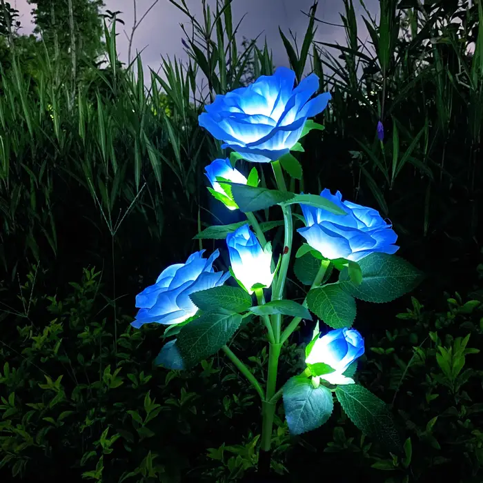 Lampes solaires décoratives extérieures, jardin de pissenlit, fleur de rose, lampe de pelouse pour c