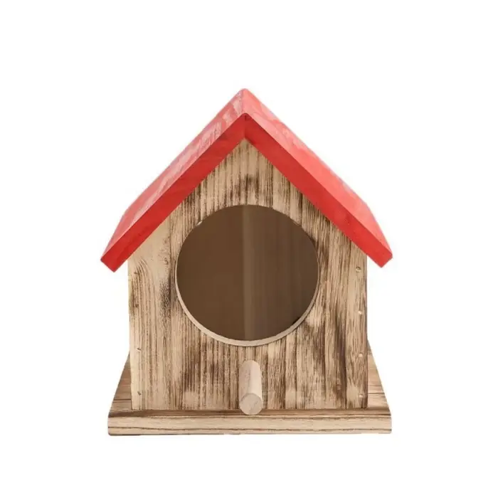 Nichoir pour oiseaux en bois imperméable, maison pour oiseaux avec ventilation, nid d'éclosion color