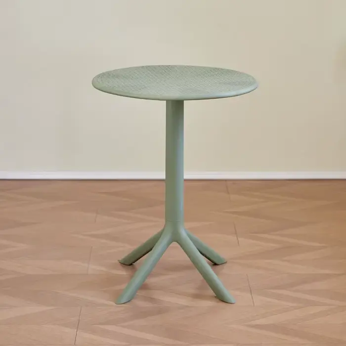 Petite Table ronde de styliste pour loisirs en plein air, service à thé en plastique, Table basse de