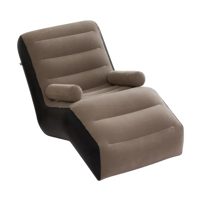 Fauteuil inclinable gonflable 1 pièce, chaise longue pliable pour chambre à coucher, canapé d'intérieur inclinable avec accoudoirs, fauteuil inclinable d'extérieur