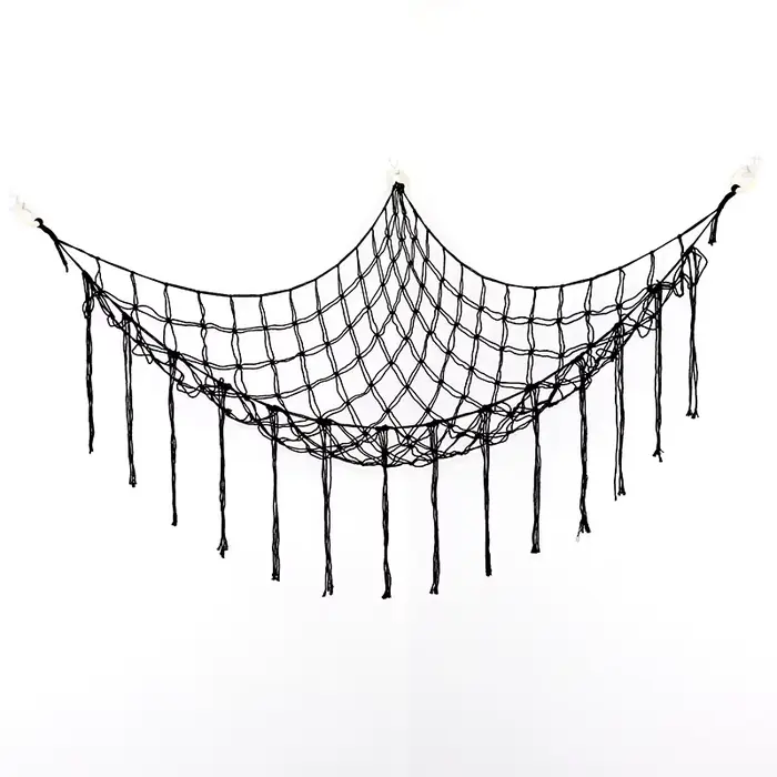 Filet de hamac en peluche de grande capacité, tissage bohème, décoration de la maison, organisateur 