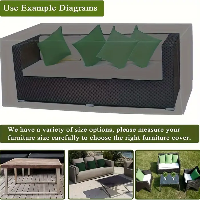 Housses de protection variées pour meubles de jardin