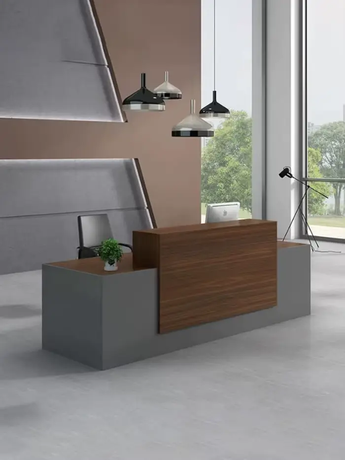 Comptoir de bar moderne de luxe, style nordique vintage, esthétique tendance, pour bureau, mobilier 