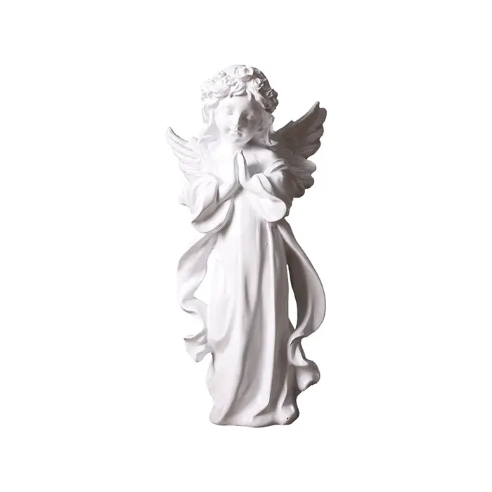 Ange commémoratif de jardin à yeux fermés, Figurines de collection d'ange de Consolation spirituelle