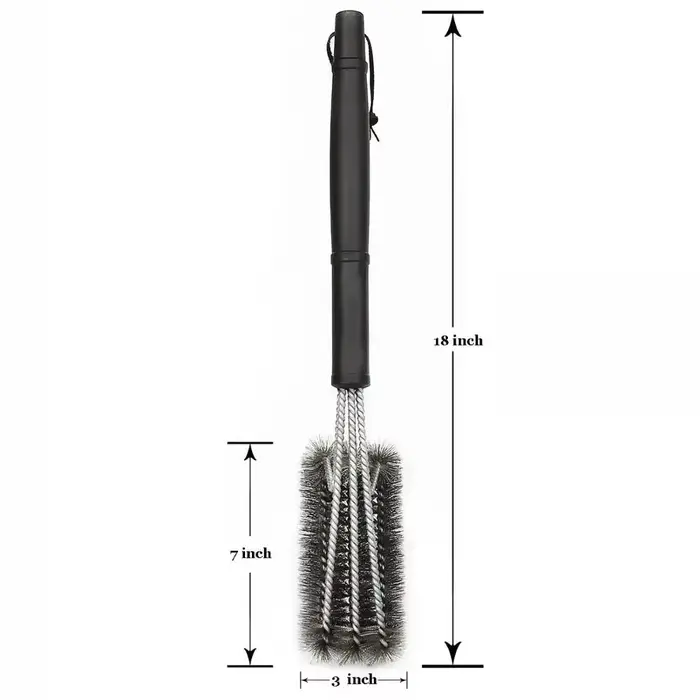Brosse à Barbecue en Acier Inoxydable, Poils Antiadhésifs, Outil de Nettoyage