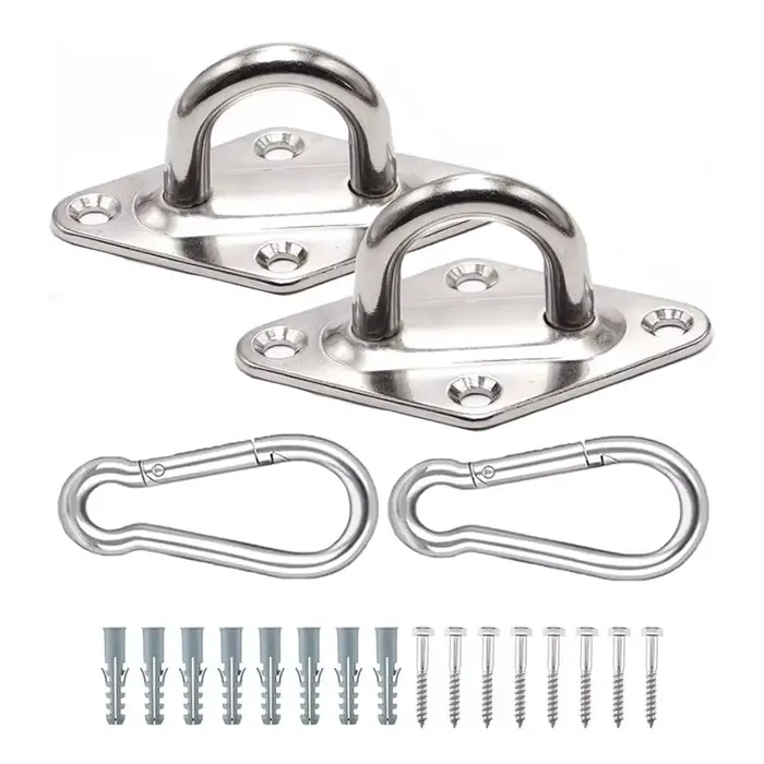 Kit de suspension de hamac robuste M8, 1 paire, crochets de suspension pour porche, balançoire, sac 