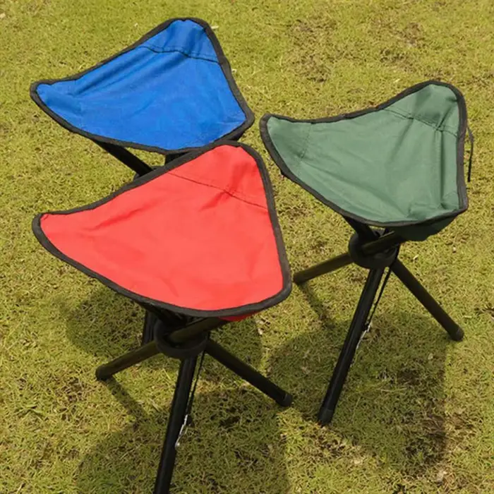 Petit tabouret triangulaire pliant d'extérieur, chaises de pêche, bancs multifonctions de Camping, t