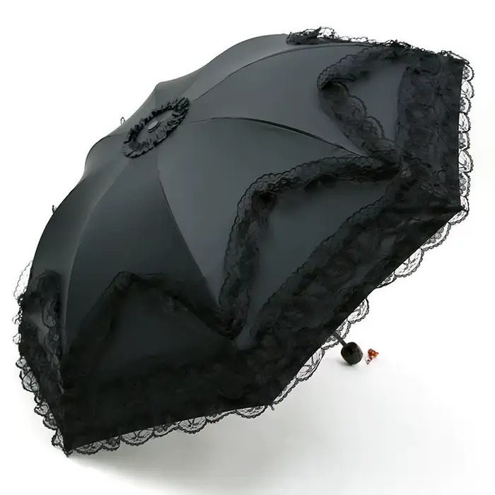 Parasol pliable en dentelle UV soleil et pluie Parasol Vintage pare-soleil parapluie dôme accessoire